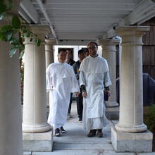 Dominicans strolling the campus